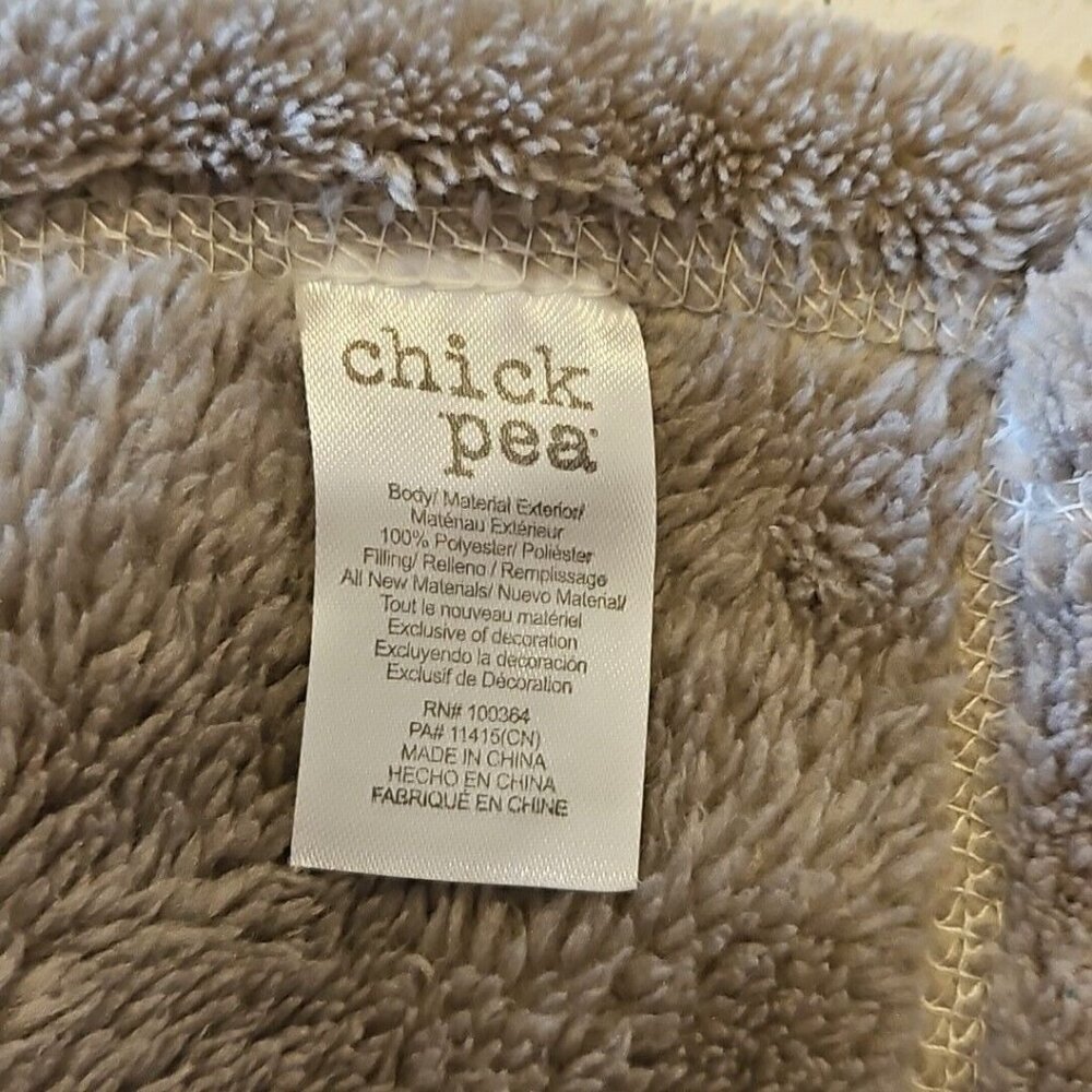 Chick Pea 3D Grey Owl Sherpa Plush Security Blanket Lovey Arrow Head Fleece - Picture 5 of 9